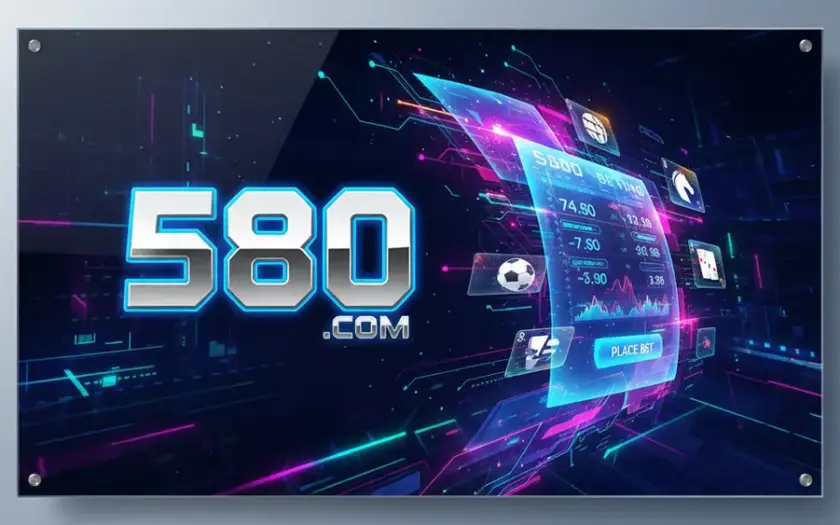 Logo da 580.COM com representação de apostas esportivas