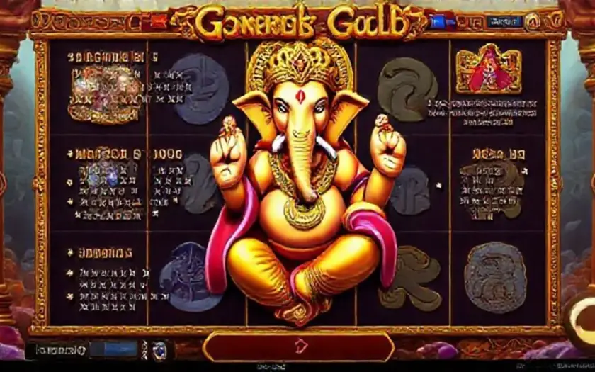 Imagem do jogo Ganesha Gold com gráficos vibrantes